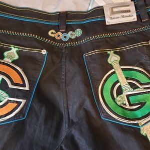 Coogi jeans embroidered swords baggy fit